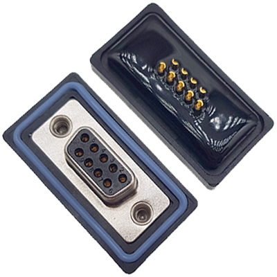 D-SUB-9P母頭焊線式防水車針6.0mm不穿孔卯釘 卯後殼 D-SUB-9P母頭焊線式防水車針6.0mm不穿孔卯釘 卯後殼