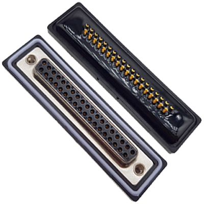 D-SUB-37P母頭焊線式防水車針6.0mm不穿孔卯釘 卯後殼 D-SUB-37P母頭焊線式防水車針6.0mm不穿孔卯釘 卯後殼