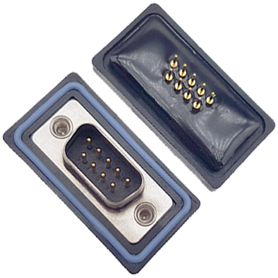 D-SUB-9P公頭180度插板式防水車針4.0mm(Z)卯釘 卯後殼 D-SUB-9P公頭180度插板式防水車針4.0mm(Z)卯釘 卯後殼