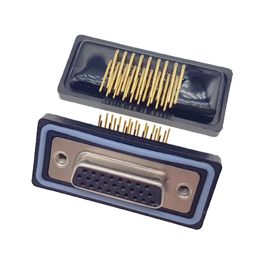 D-SUB-26P母頭90度高密度防水車針連接器 D-SUB-26P母頭90度高密度防水車針連接器